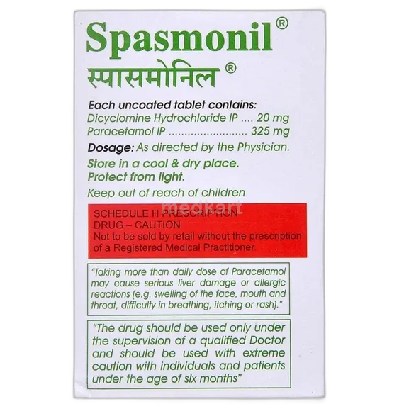 spasmonil tablet 10's